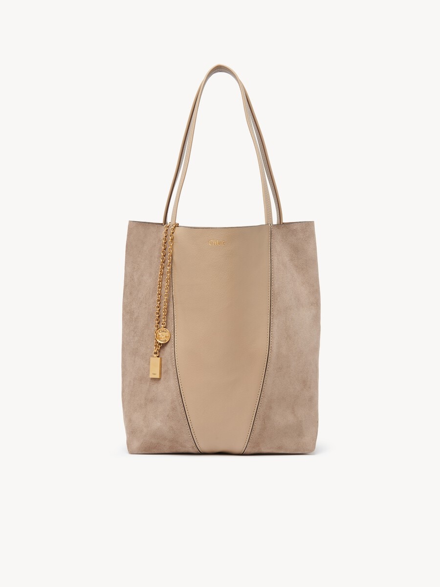 Bolso tote Chlo&eacute; Spin de cuero granulado y ante - 1