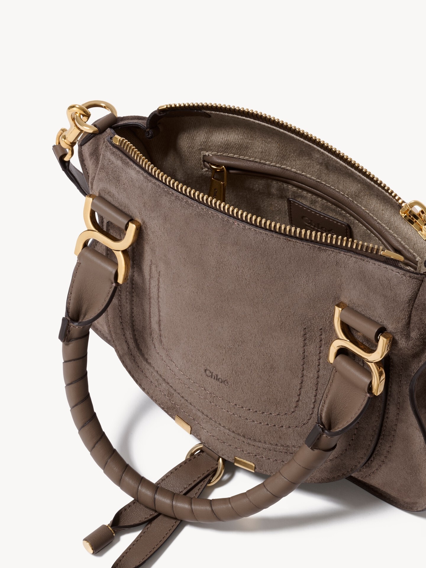 Small Marcie bag in suede leather - 6.0