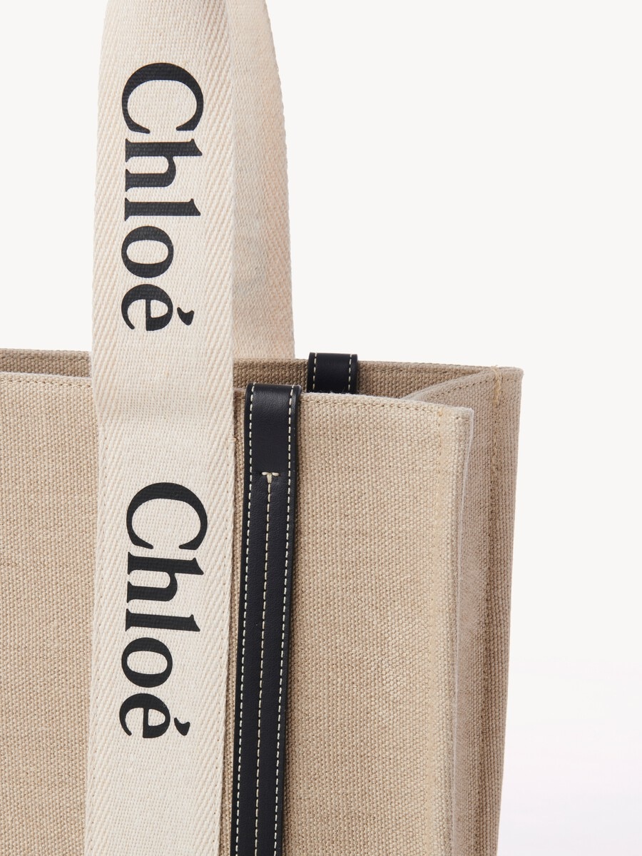 Bolso tote Woody de lino - 9