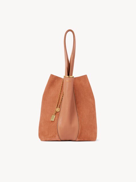 Chlo&eacute; Spin tote bag in grained & suede leather