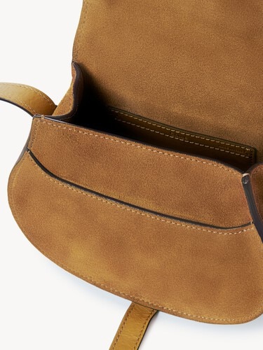 Small Marcie saddle bag in suede leather - 6