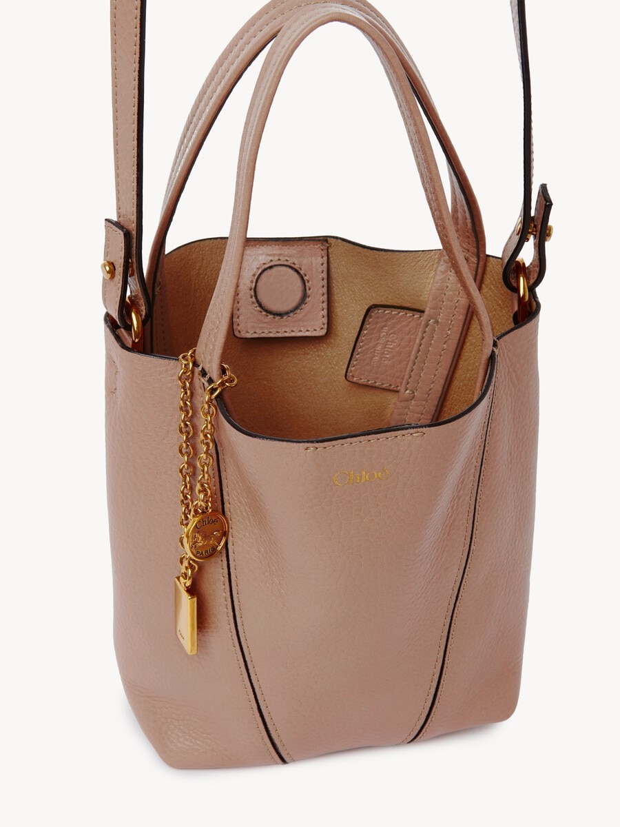 Small Chlo&eacute; Spin tote bag in grained leather - 6