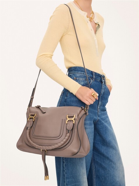 Small Marcie bag in grained leather