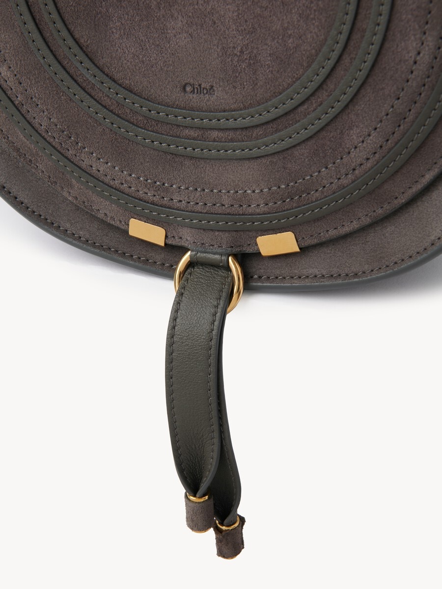 Marcie saddle bag in suede leather - 9