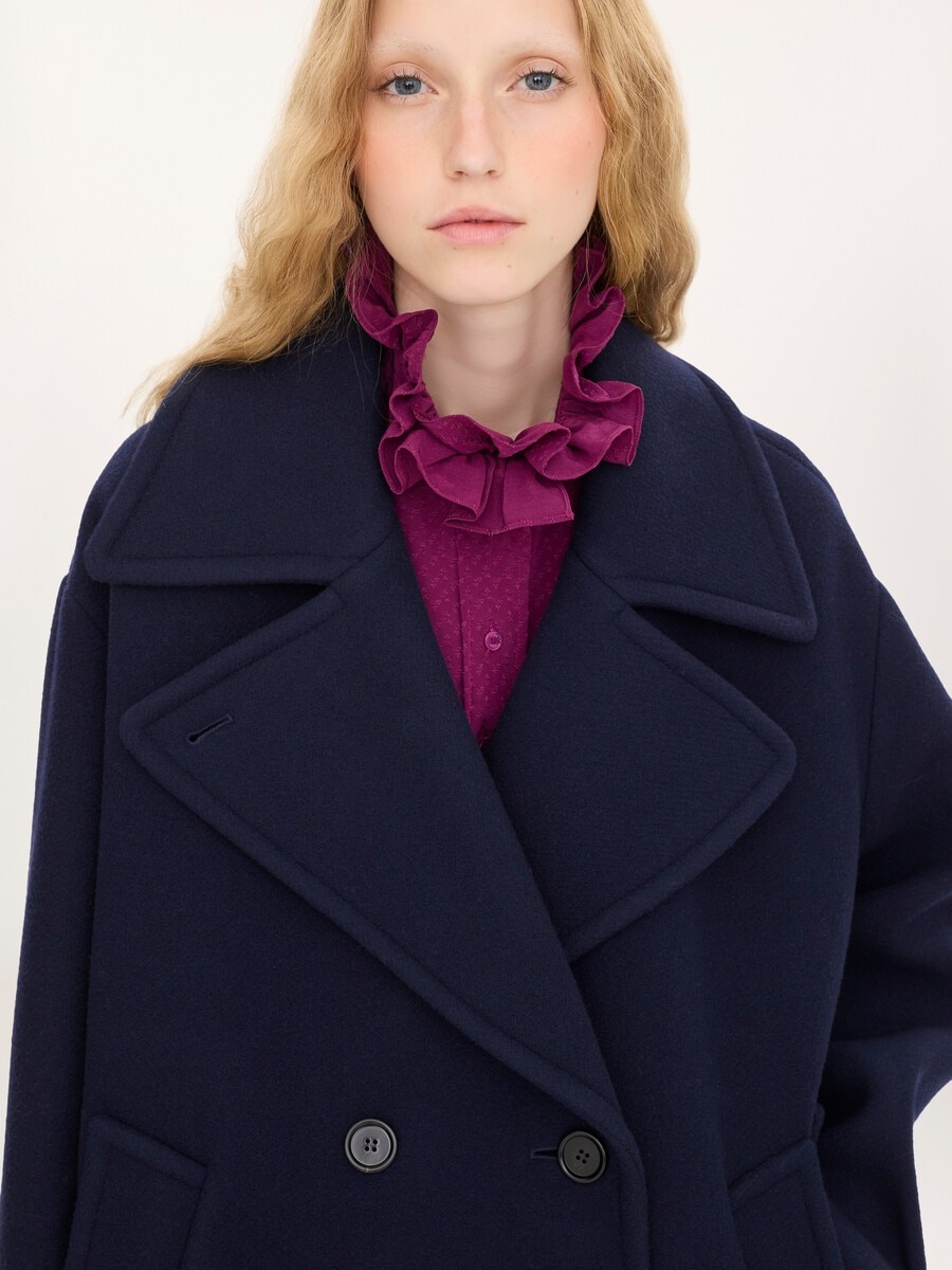 Manteau long oversize en laine - 4