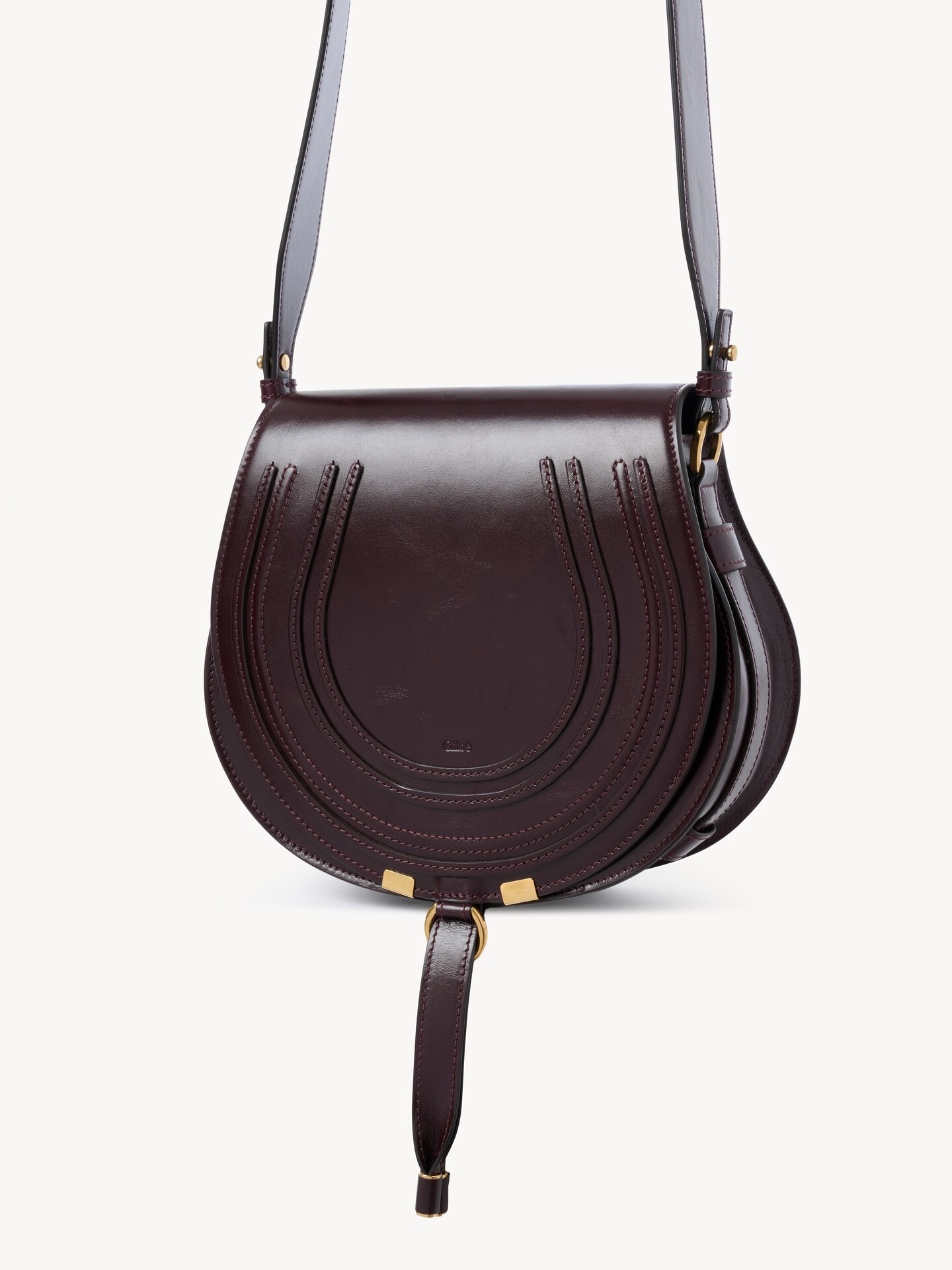 Marcie saddle bag in shiny leather - 3.0