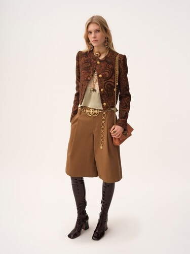 Bolso de hombro peque&ntilde;o Chlo&eacute; Heritage de cuero granulado - 10