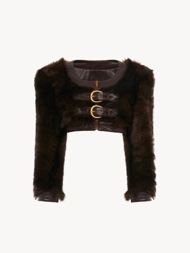 Cropped Spencer jacket in leather - 2