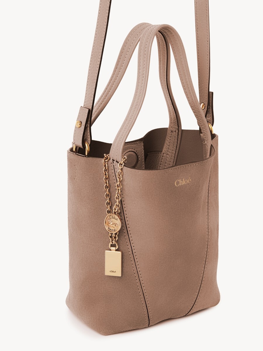 Small Chlo&eacute; Spin tote bag in suede leather - 5
