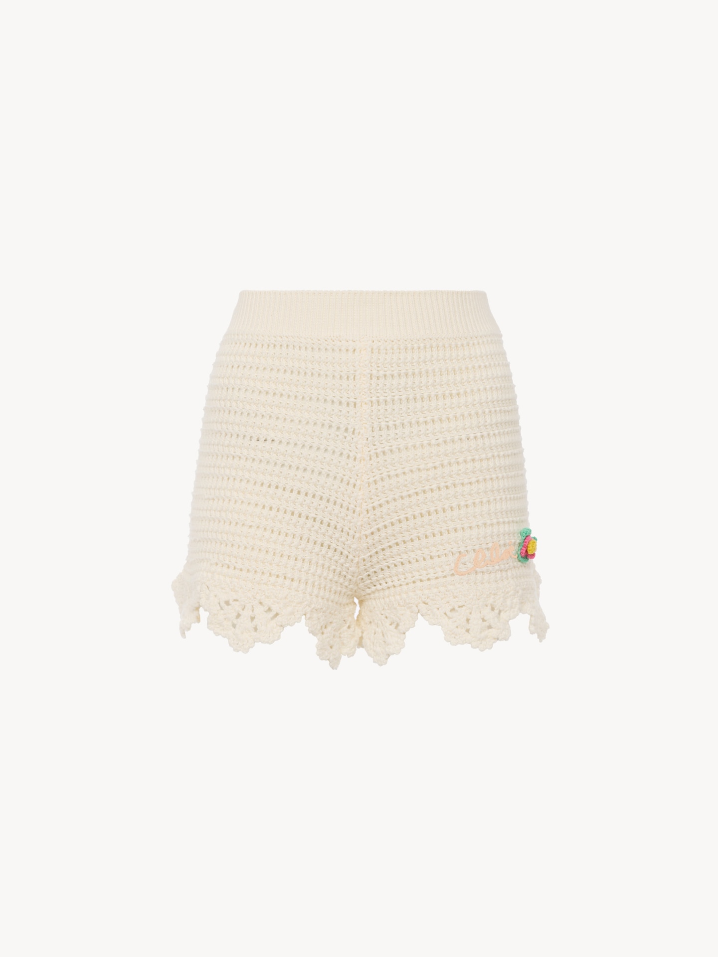 Sleeveless cropped top in crochet knit - 1