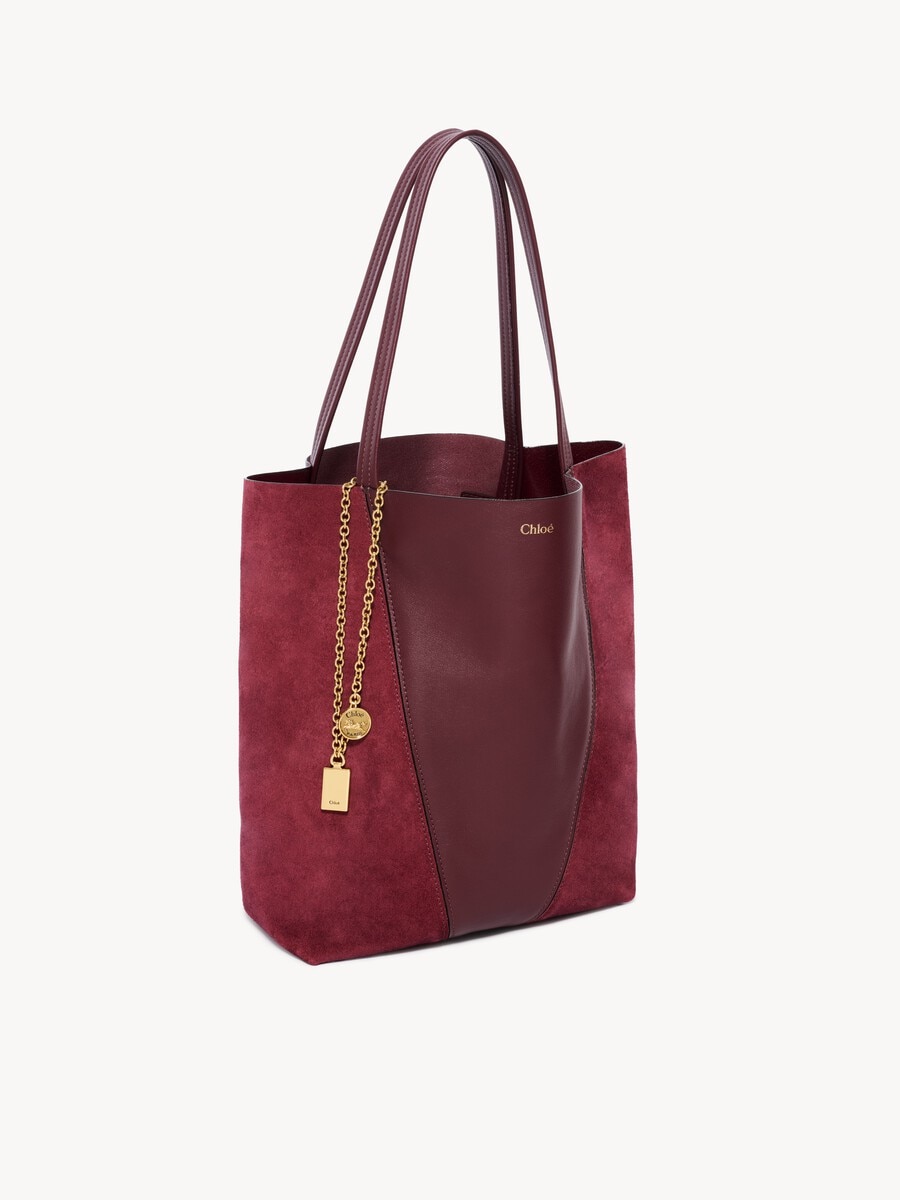 Bolso tote Chlo&eacute; Spin de ante y cuero suave - 6