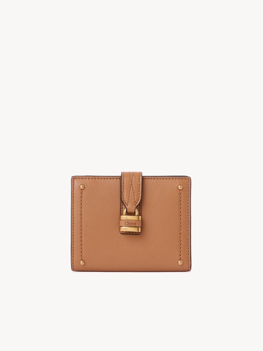 Portefeuille carr&eacute; Paddington en cuir grain&eacute; - 1