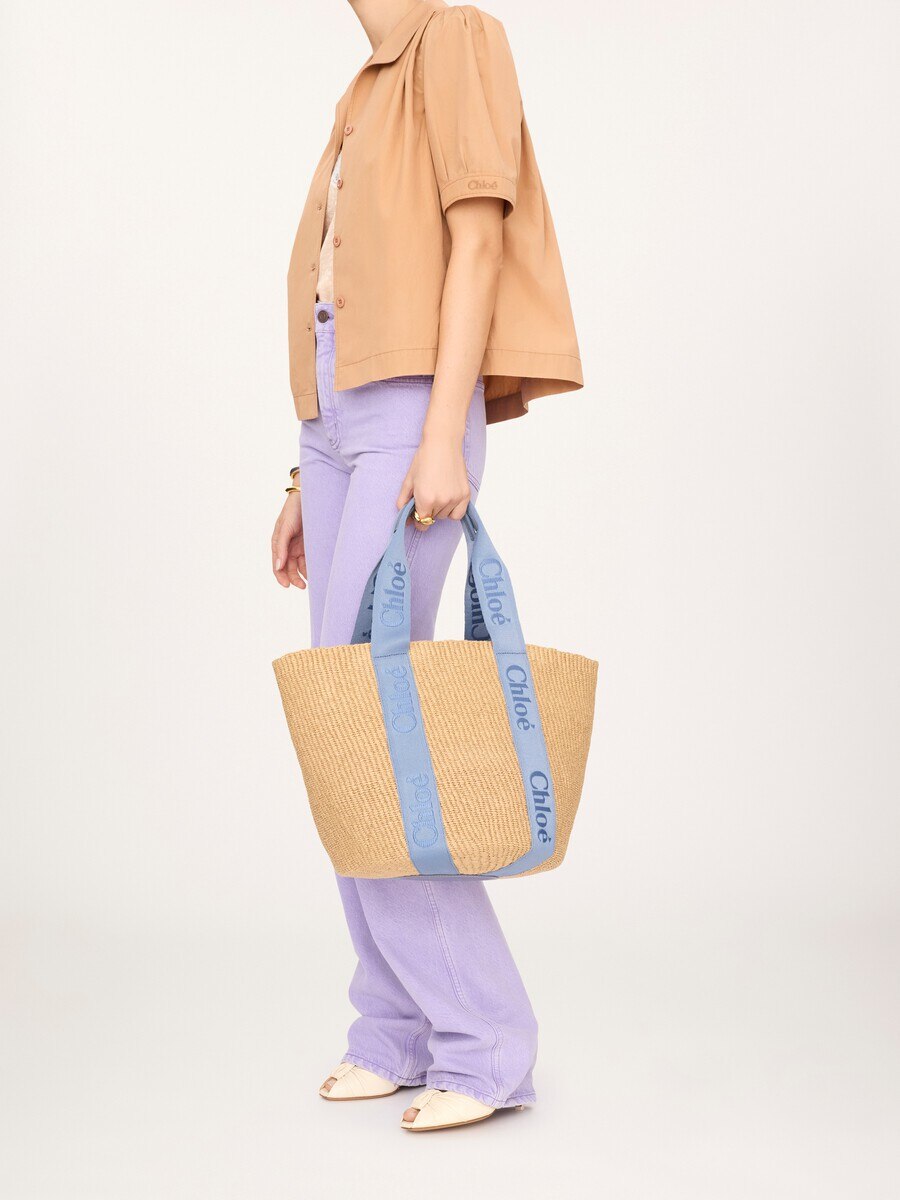 Bolso cesta grande Woody de fibras naturales - 10