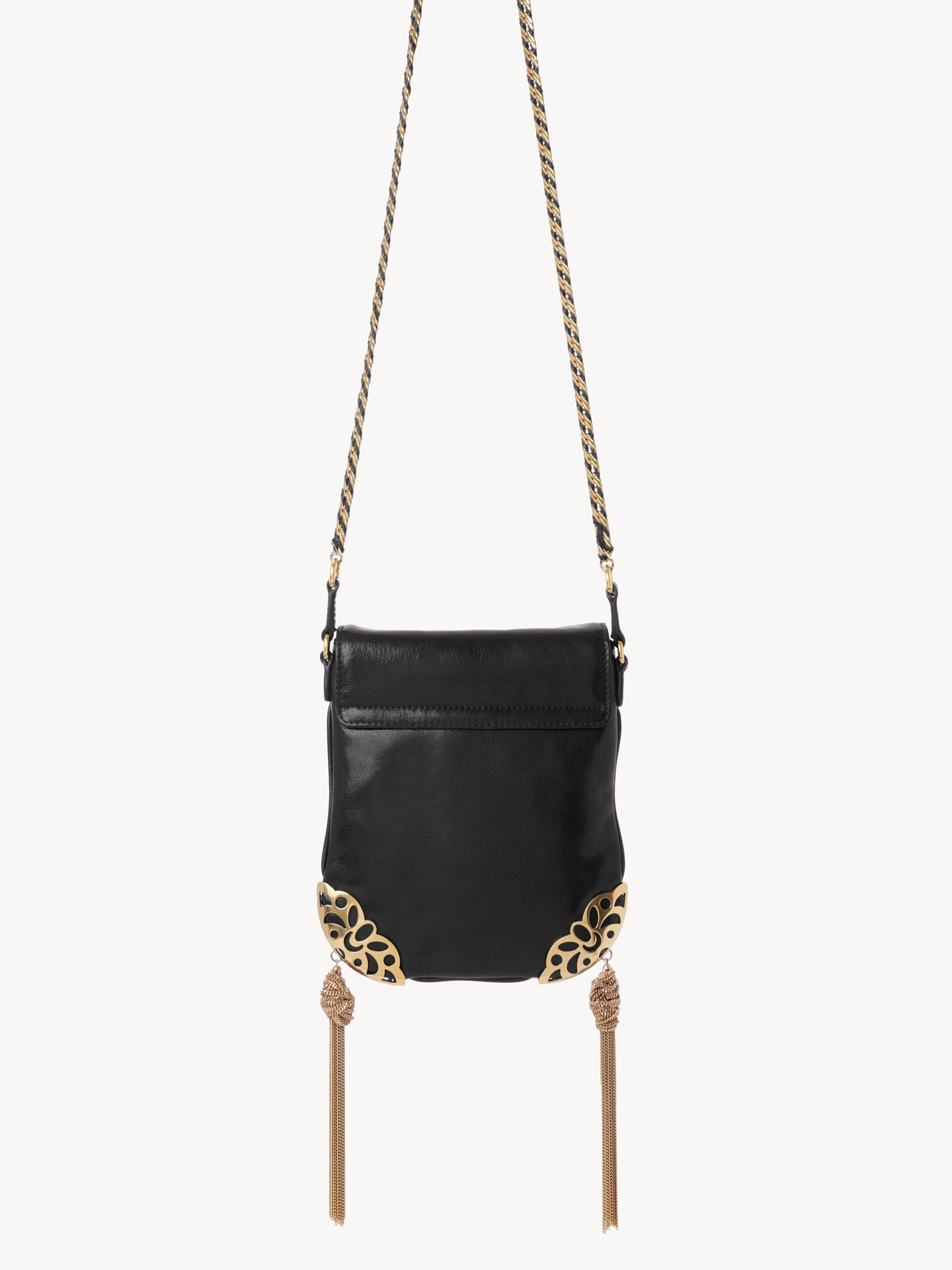 Ch&acirc;teau Treasures chain flap bag in grained leather - 4.0