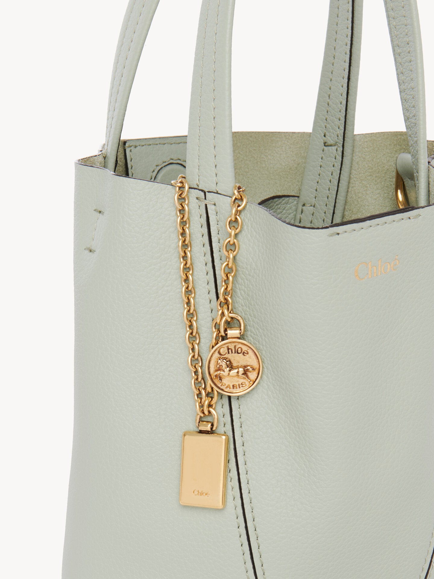 Small Chlo&eacute; Spin tote bag in grained leather - 6.0