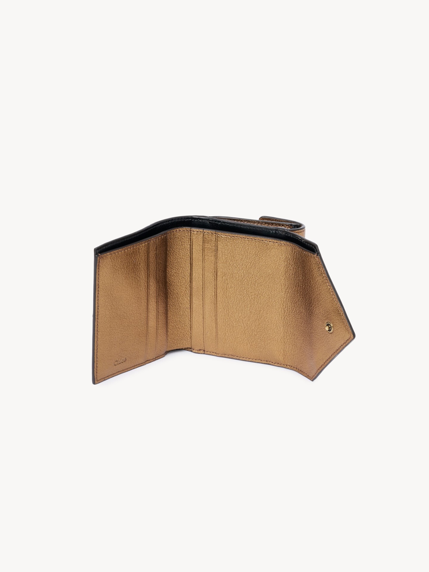 Small Envelope tri-fold in metallized leather - 4.0