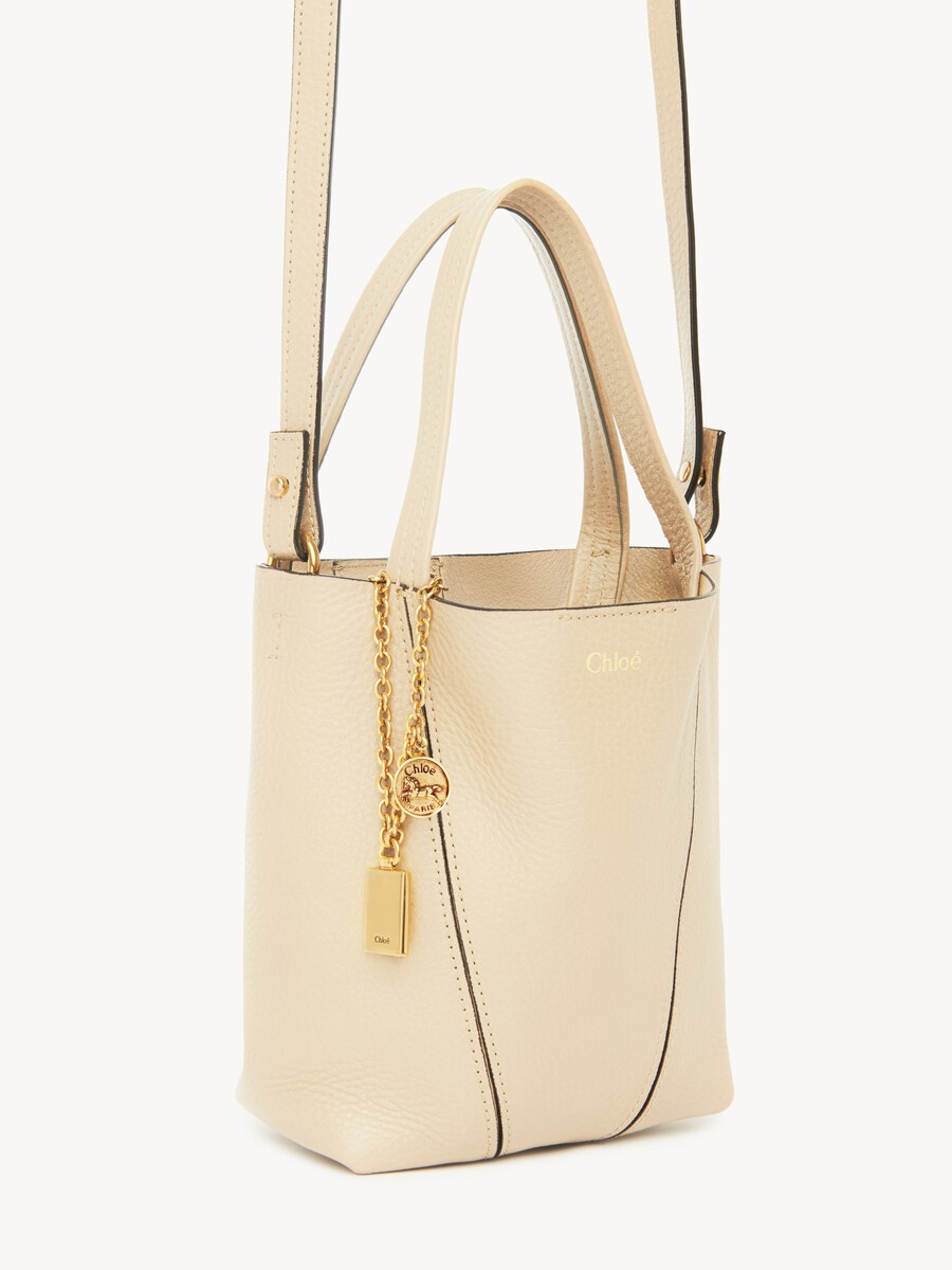 Bolso tote peque&ntilde;o Chlo&eacute; Spin de cuero granulado - 4