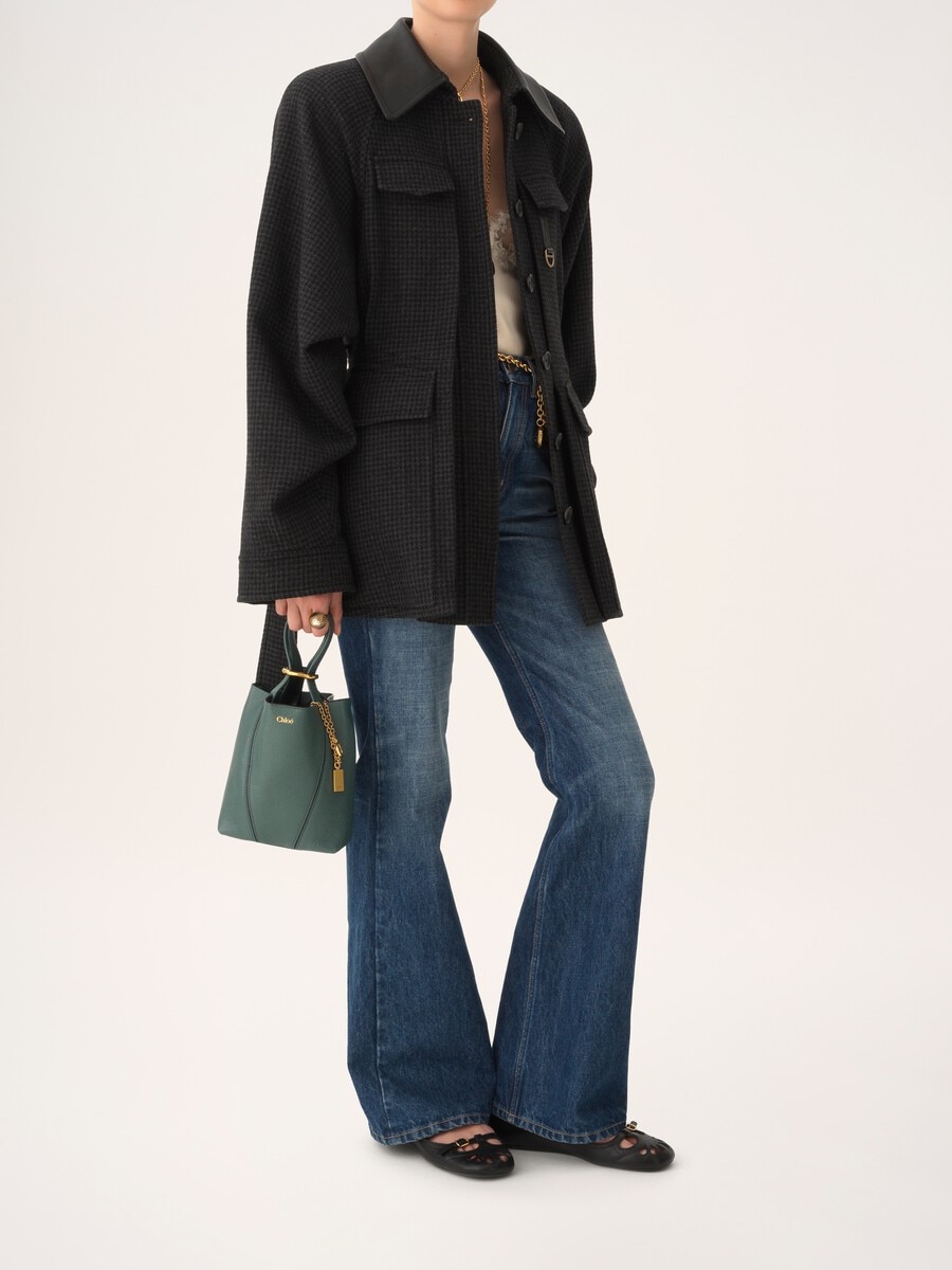 Small Chlo&eacute; Spin tote bag in grained leather - 7
