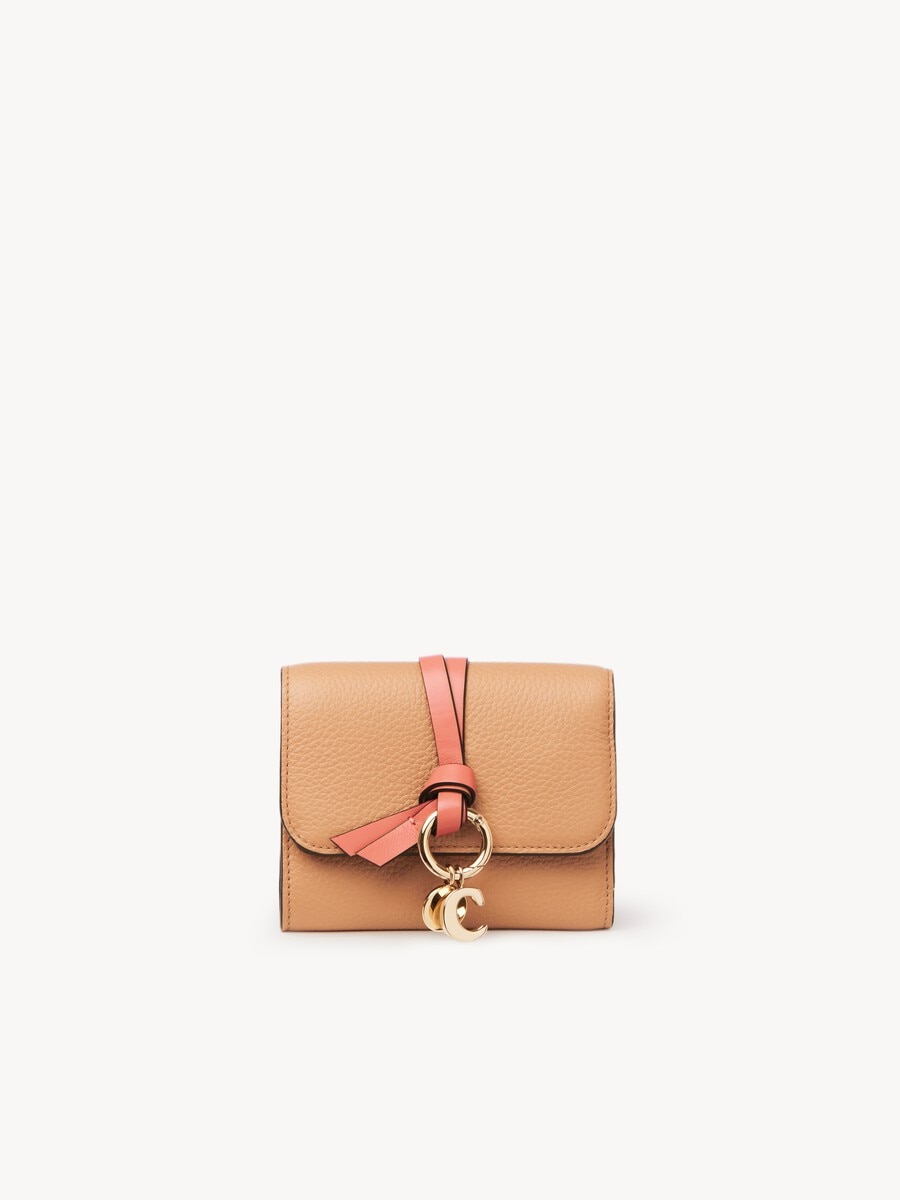Small Alphabet tri-fold in grained leather - 1