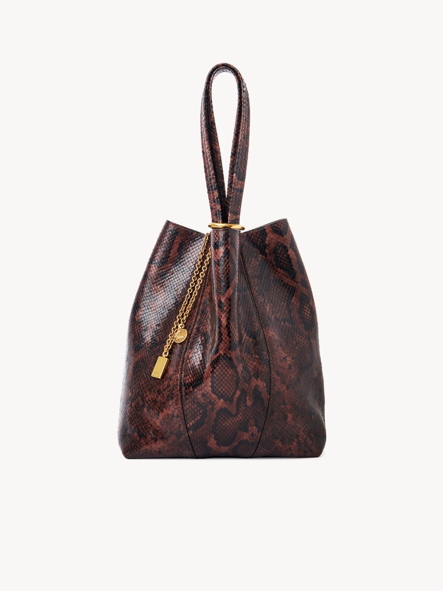 Sac cabas Chlo&eacute; Spin en cuir effet python - 2