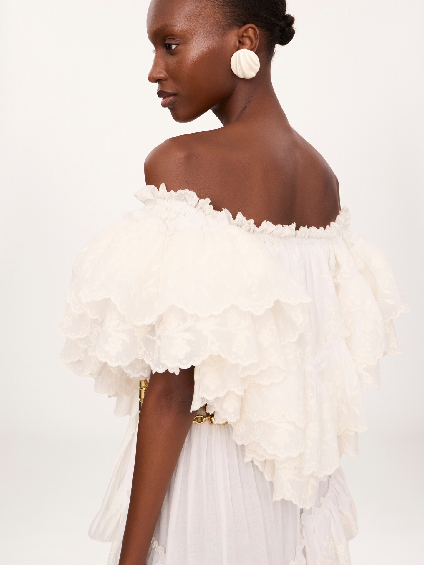Long ruffled dress in cotton voile - 6.0