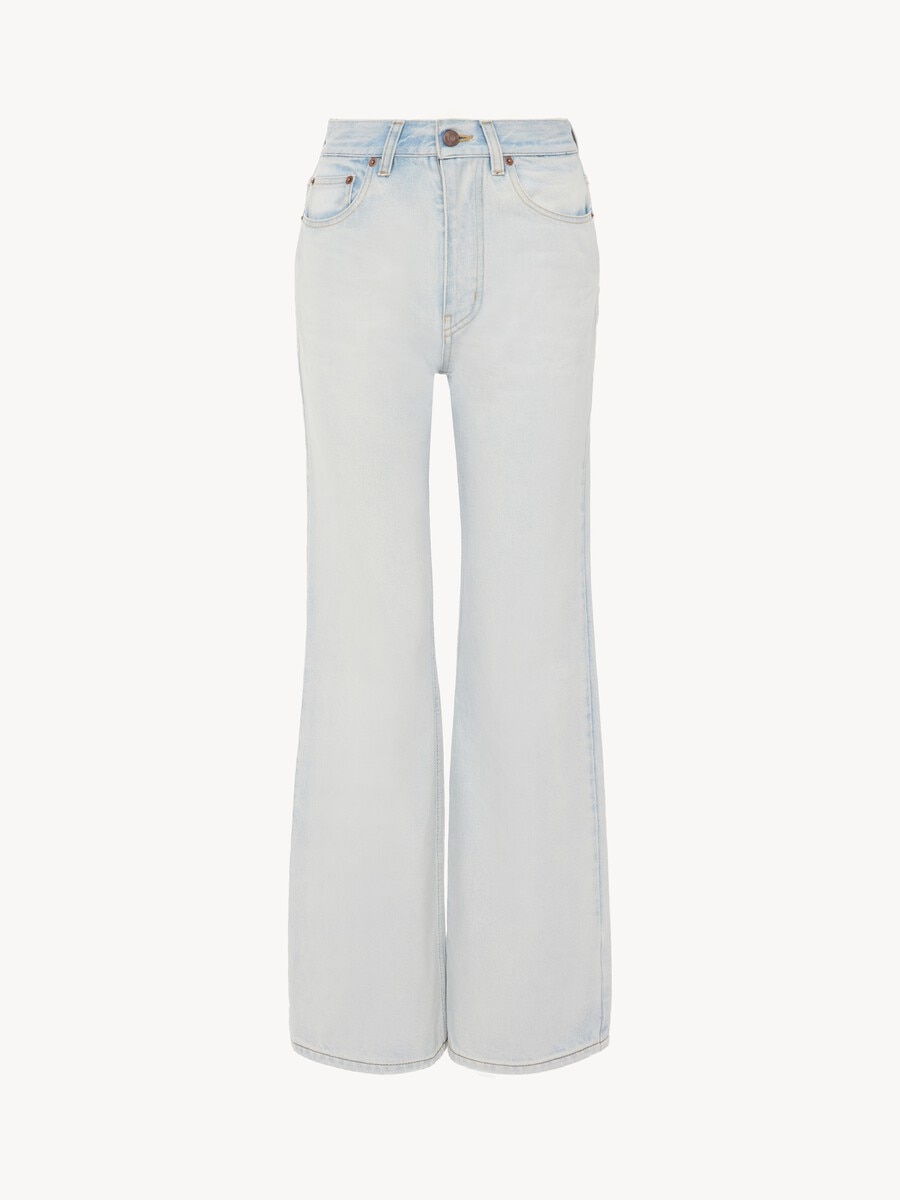 High-rise cropped jeans in denim - 2