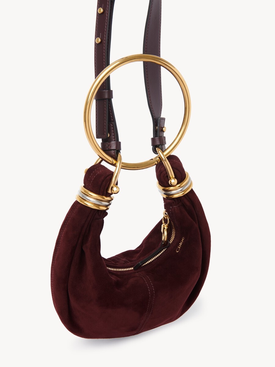 Mini Bracelet Hobo bag in suede leather - 3