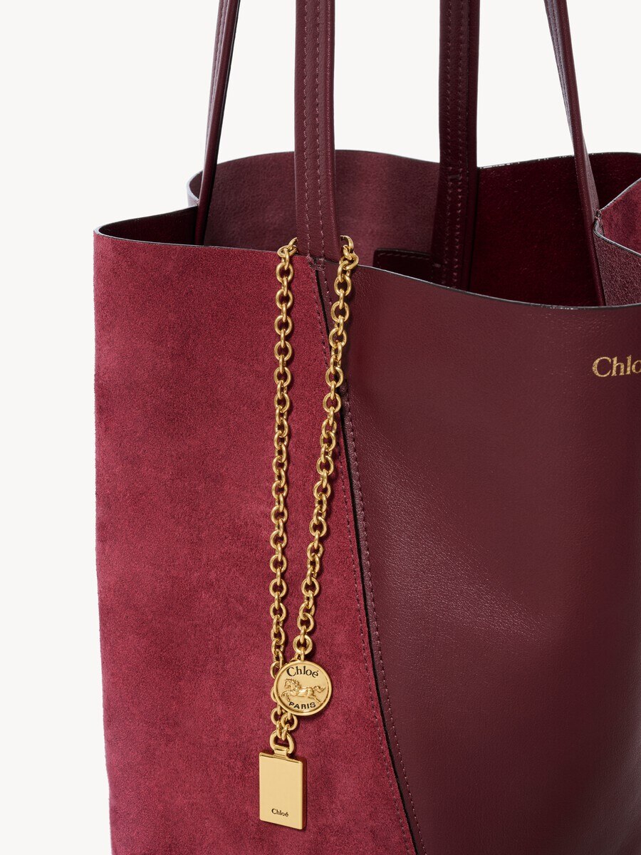 Bolso tote Chlo&eacute; Spin de ante y cuero suave - 8
