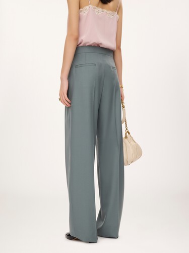 Tailored cigarette pants in wool gabardine - 5