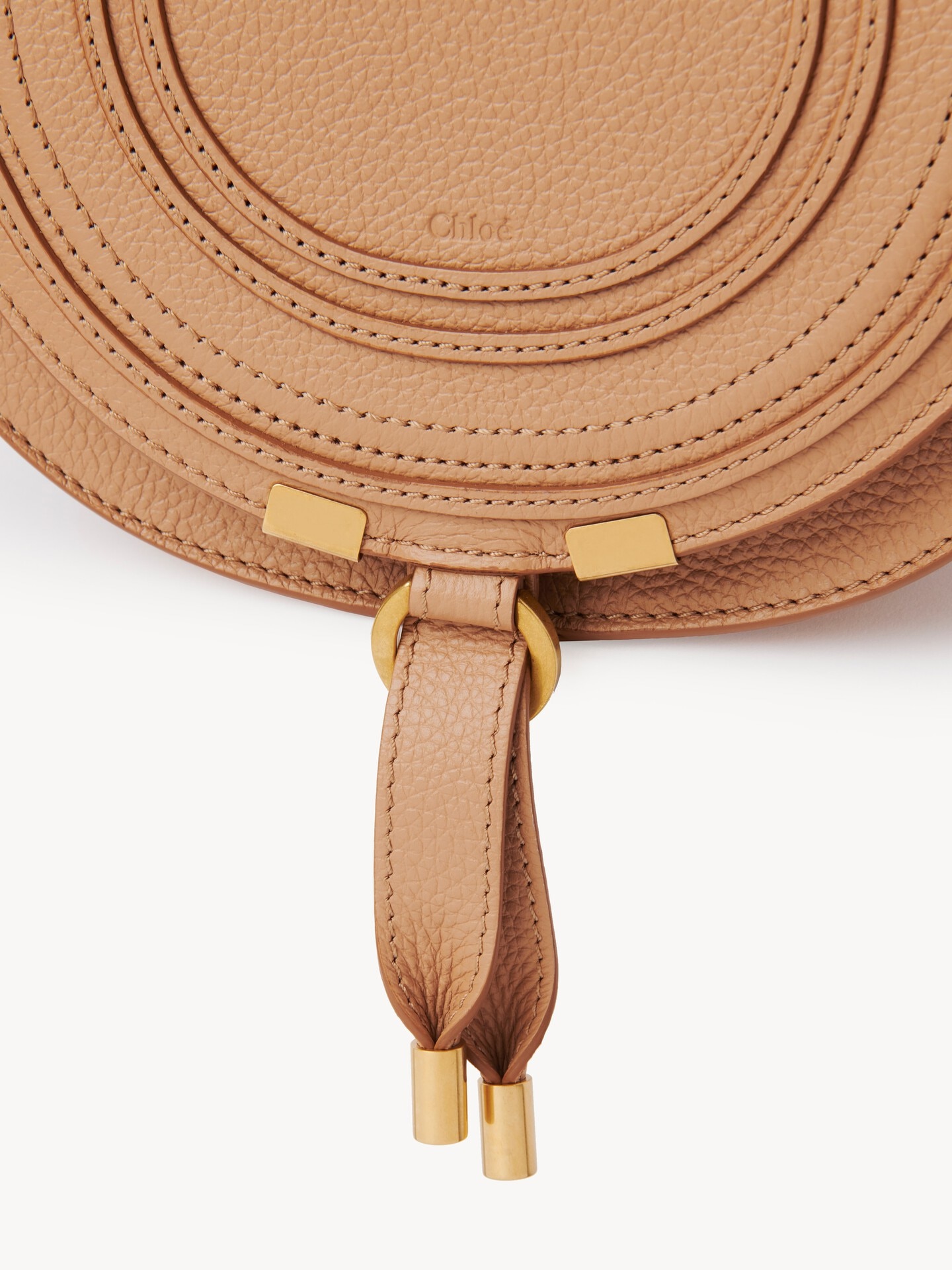 Small Marcie saddle bag in grained leather - 6.0