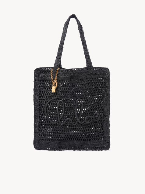 Summer Banana tote bag in raffia