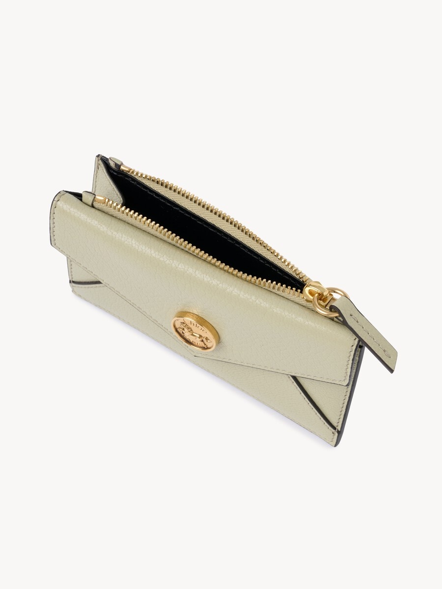 Small Envelope purse with card slots in grained leather - 5