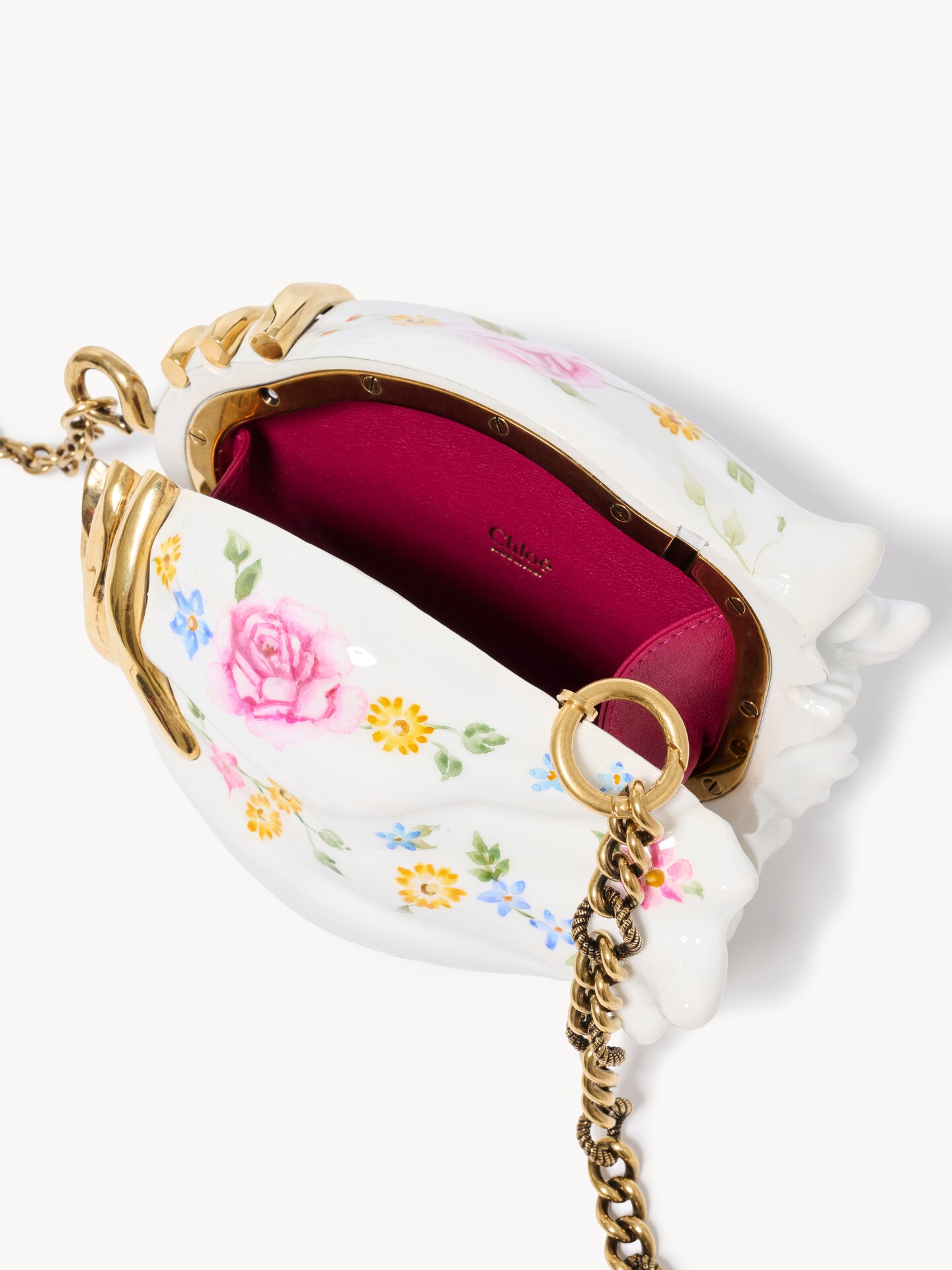 Souvenir Treasures Tulip minaudi&egrave;re in hand-painted resin - 5.0