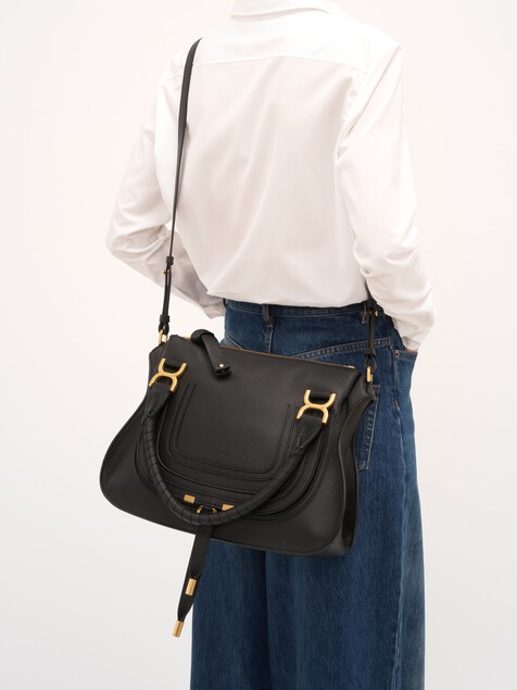 Bolso Marcie de cuero granulado