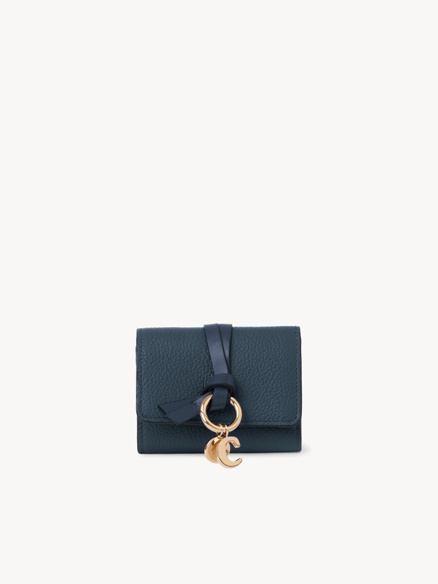 Mini Alphabet tri-fold in grained leather - 2