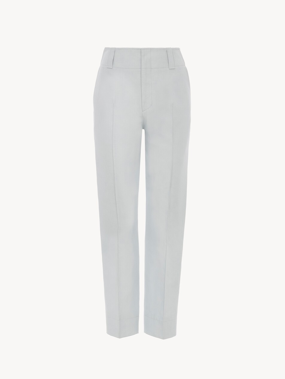 Cigarette pants in a linen-cotton mix - Packshot