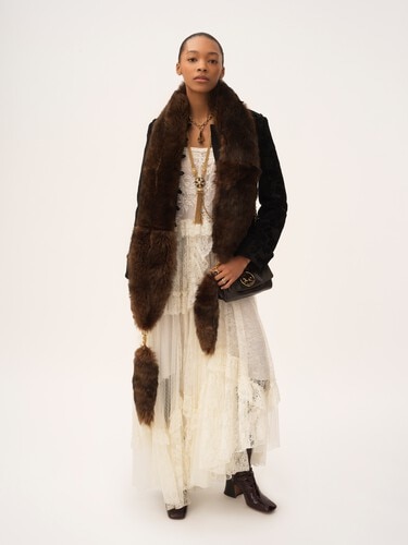 Fitted jacket in floral velvet - 3