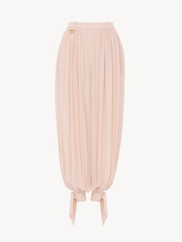 Fluid cropped pants in silk - 2