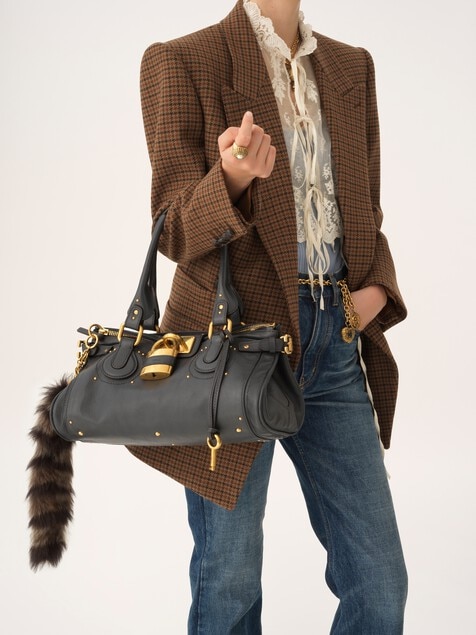 Paddington bag in grained leather