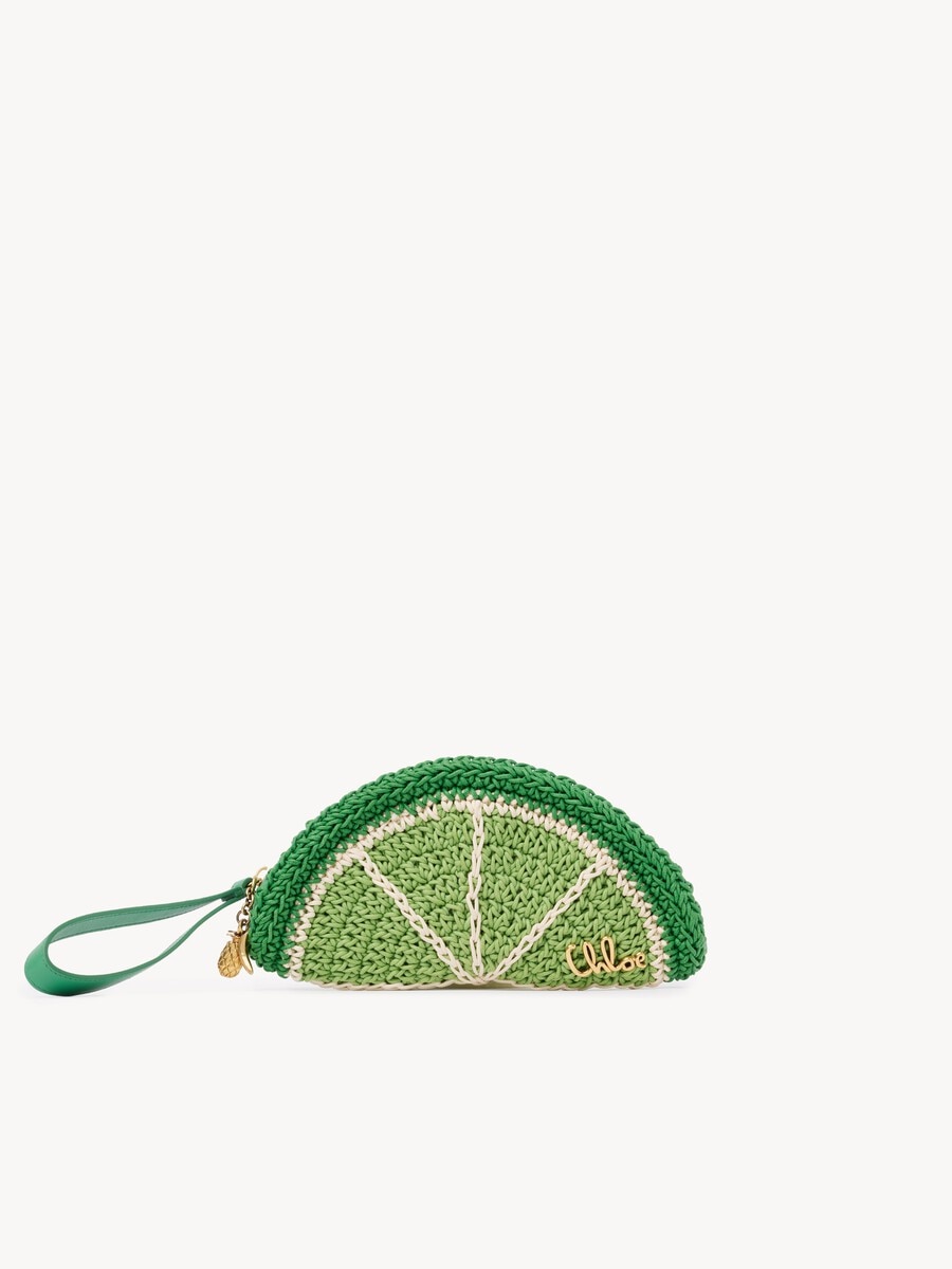 Chlo&eacute; Tropicus Lime Slice pouch in waxed cord - 1