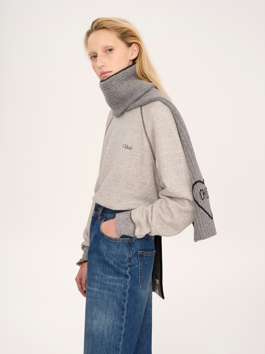 The Chlo&eacute; Encoeur scarf in wool & cashmere - 4