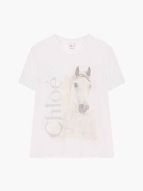 Crew-neck logo T-shirt in cotton jersey