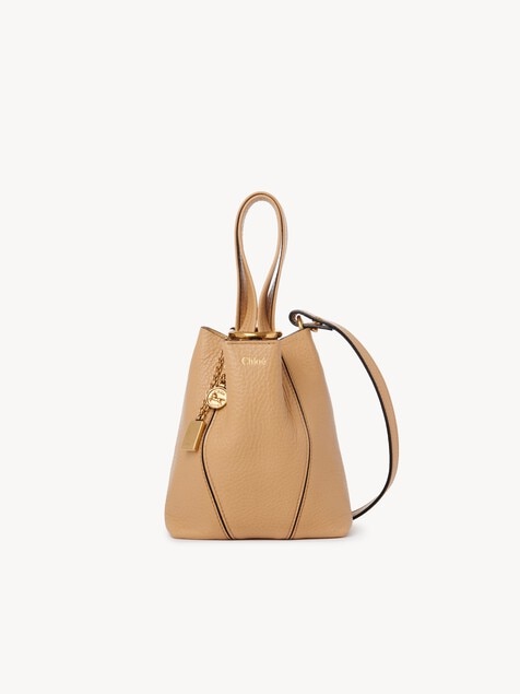 Petit sac cabas Chlo&eacute; Spin en cuir grain&eacute;