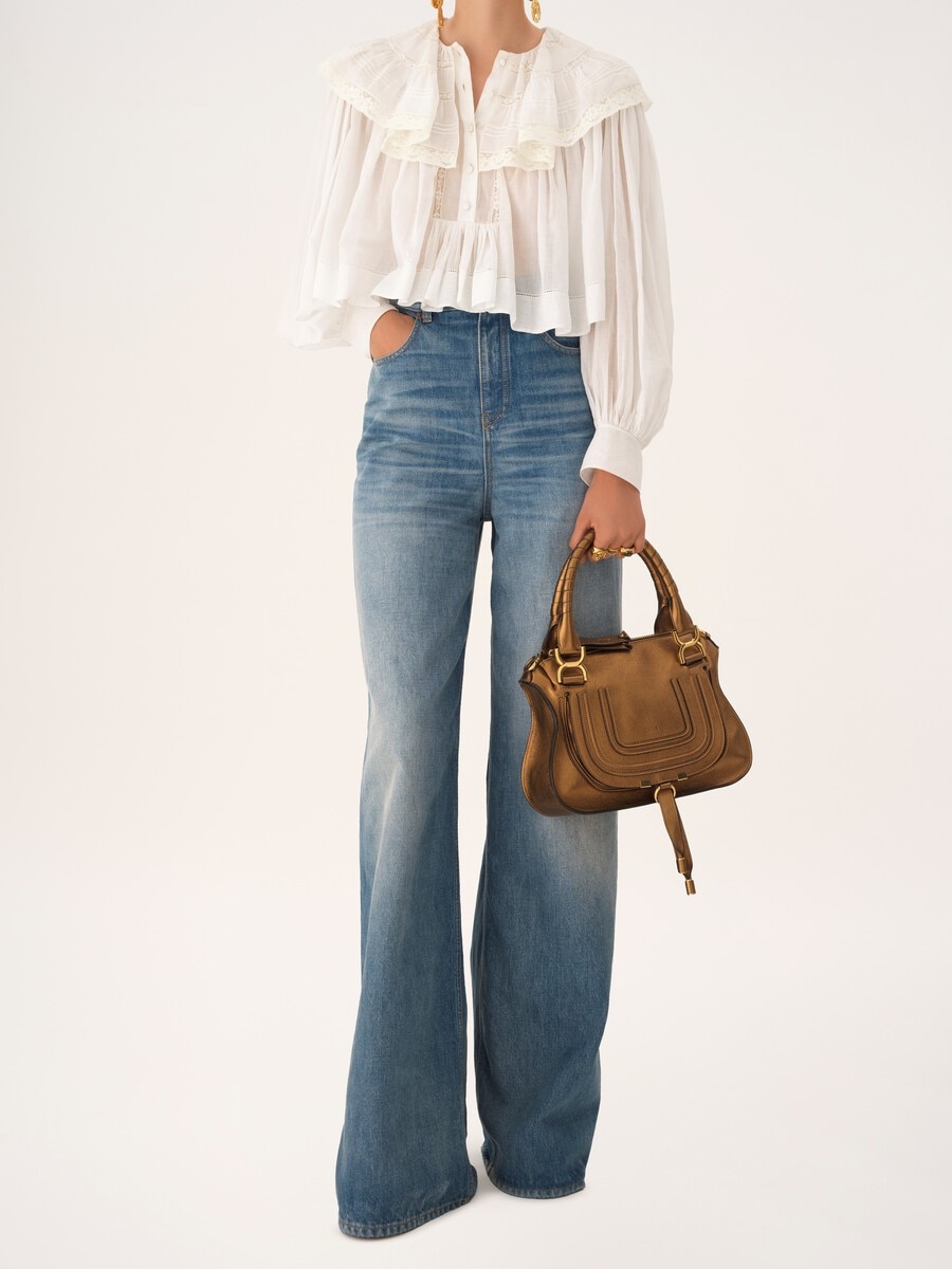 Bolso Marcie peque&ntilde;o de cuero metalizado - 10