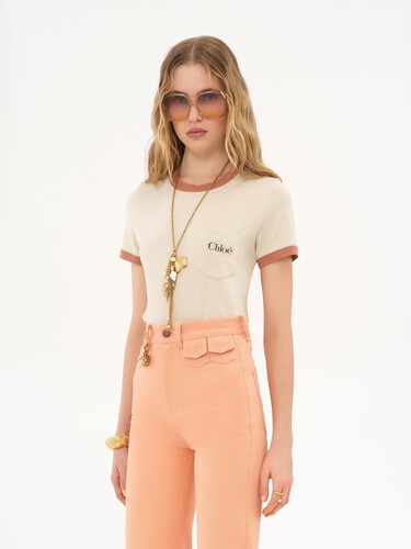 Crew-neck logo T-shirt in cotton jersey - 4