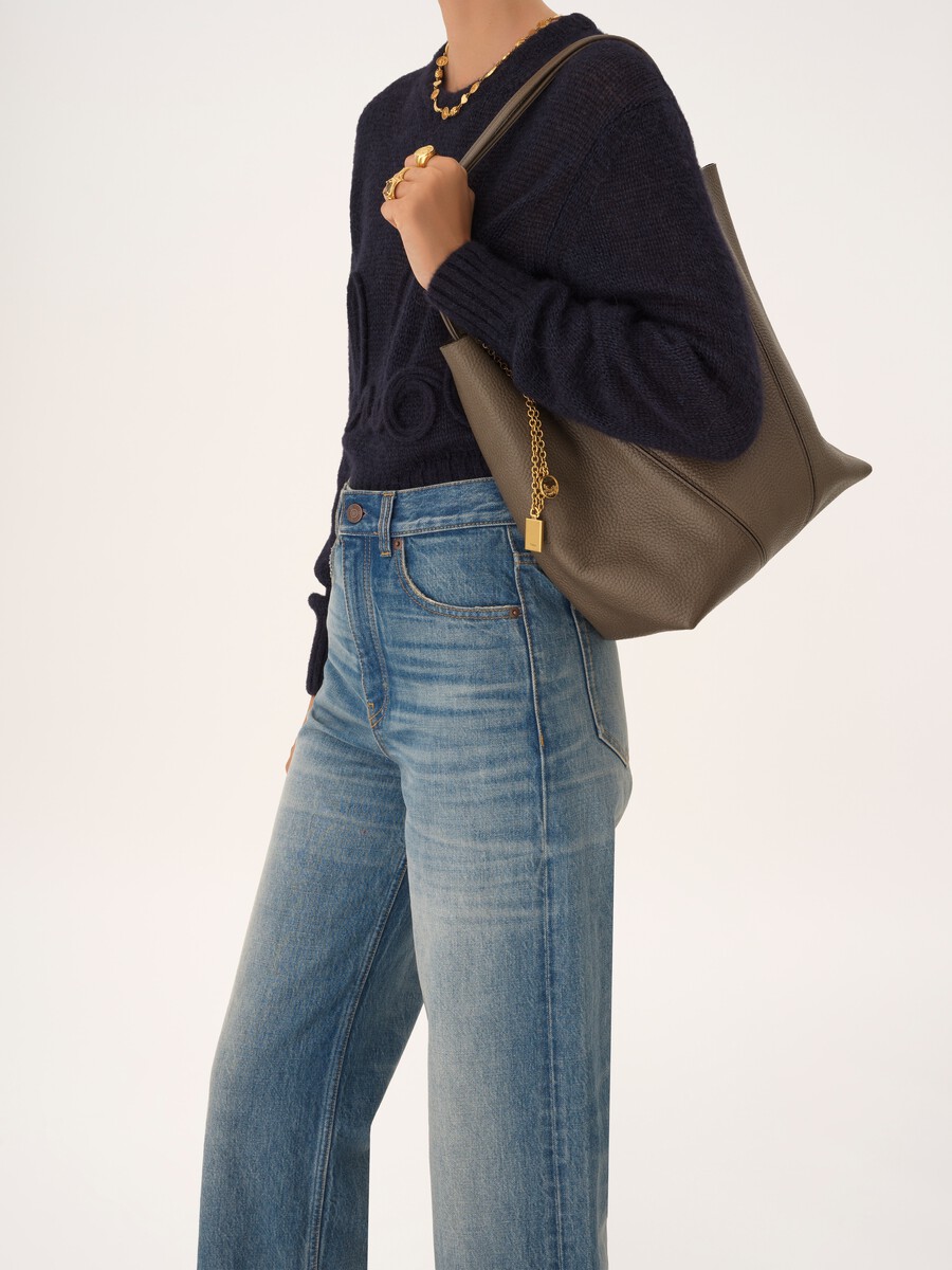 Chlo&eacute; Spin tote bag in grained leather - 3
