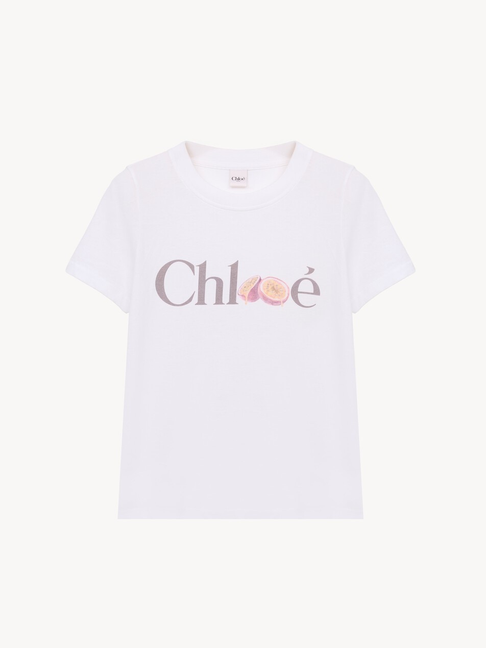 T-shirt ajust&eacute; en jersey de coton &agrave; logo