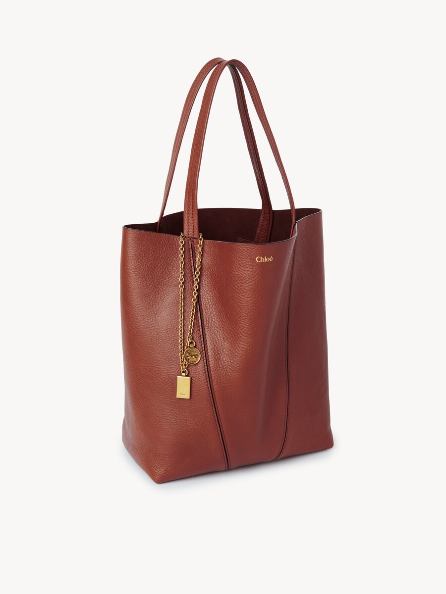 Chlo&eacute; Spin tote bag in grained leather - 4