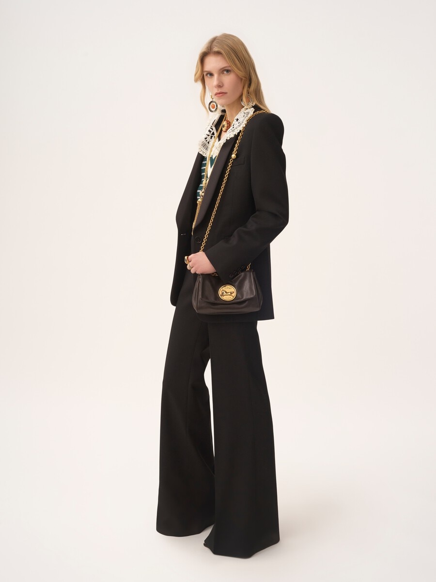 Bolso de hombro peque&ntilde;o Chlo&eacute; Heritage de cuero granulado - 9