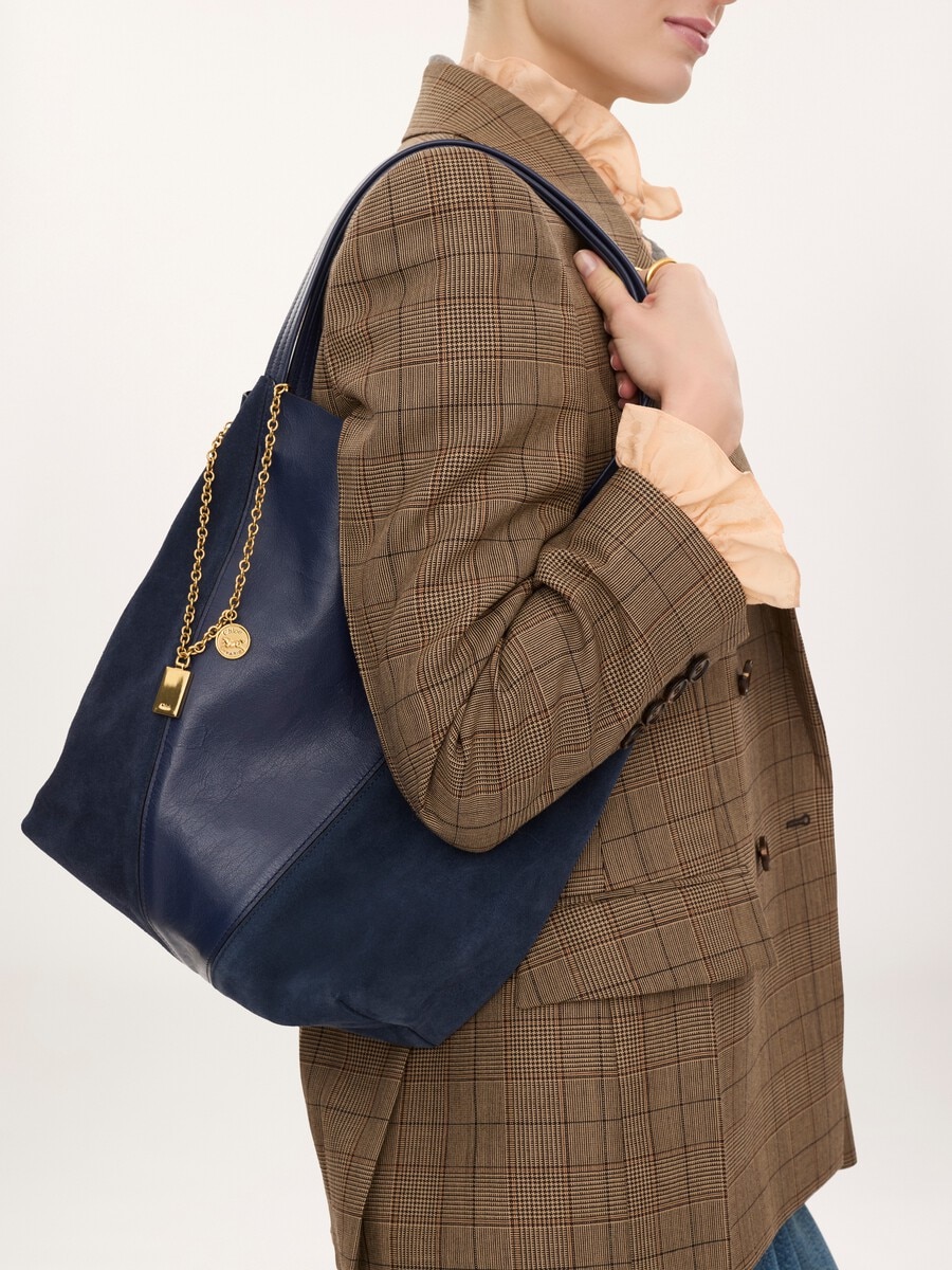 Bolso tote Chlo&eacute; Spin de cuero granulado y ante - 3